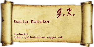 Galla Kasztor névjegykártya